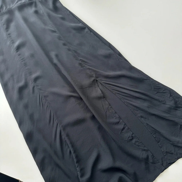 OLD NAVY Black Fit & Flare Ruffle-Trimmed Maxi Cami Dress Size Small - Picture 8 of 15
